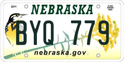 NE license plate BYQ779