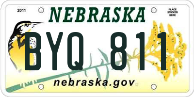 NE license plate BYQ811