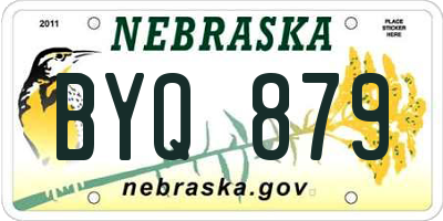 NE license plate BYQ879