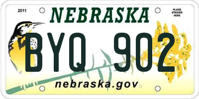 NE license plate BYQ902