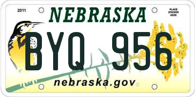 NE license plate BYQ956