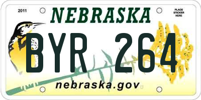 NE license plate BYR264