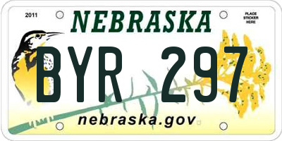 NE license plate BYR297