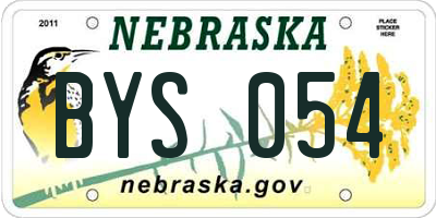 NE license plate BYS054