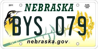 NE license plate BYS079