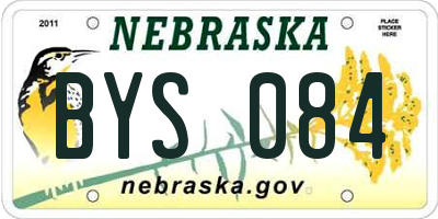 NE license plate BYS084