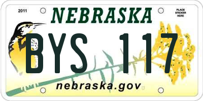 NE license plate BYS117
