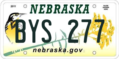NE license plate BYS277