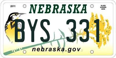 NE license plate BYS331