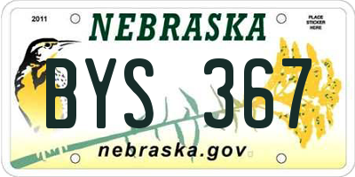 NE license plate BYS367