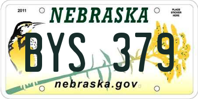 NE license plate BYS379