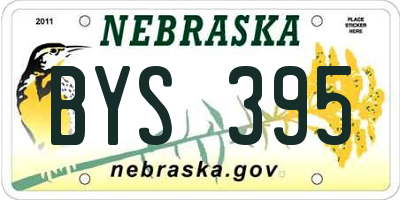 NE license plate BYS395