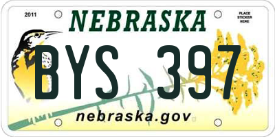 NE license plate BYS397