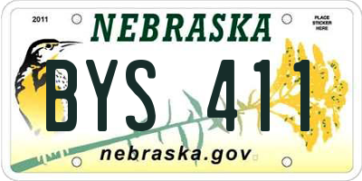 NE license plate BYS411