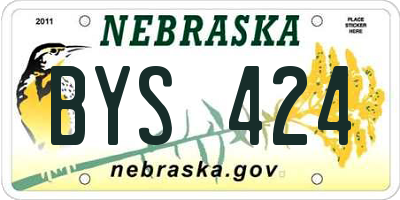 NE license plate BYS424