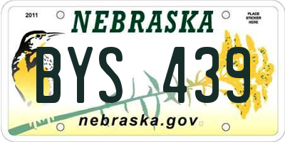 NE license plate BYS439