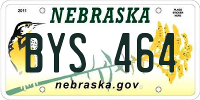 NE license plate BYS464