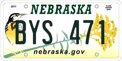 NE license plate BYS471