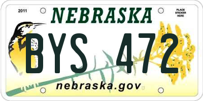 NE license plate BYS472