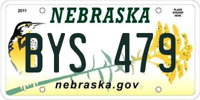 NE license plate BYS479