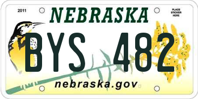 NE license plate BYS482