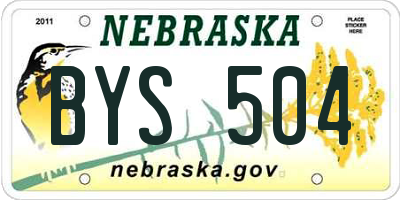 NE license plate BYS504
