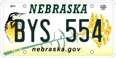NE license plate BYS554