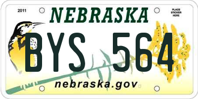 NE license plate BYS564