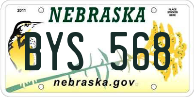 NE license plate BYS568