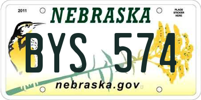 NE license plate BYS574