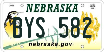 NE license plate BYS582