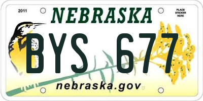 NE license plate BYS677