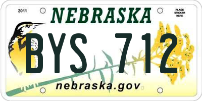 NE license plate BYS712