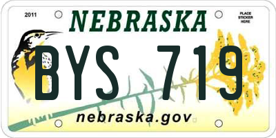 NE license plate BYS719