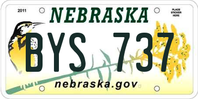 NE license plate BYS737