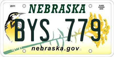 NE license plate BYS779
