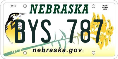 NE license plate BYS787