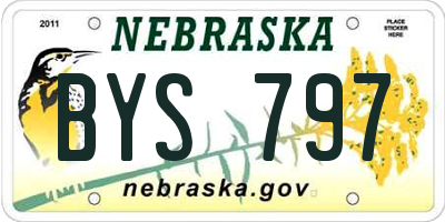 NE license plate BYS797