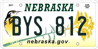 NE license plate BYS812