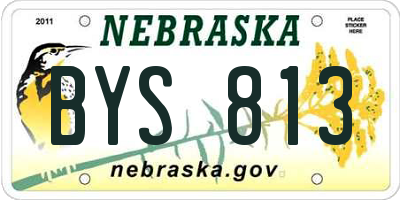 NE license plate BYS813