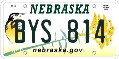 NE license plate BYS814