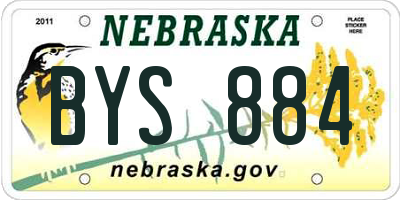NE license plate BYS884