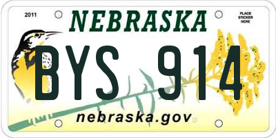 NE license plate BYS914