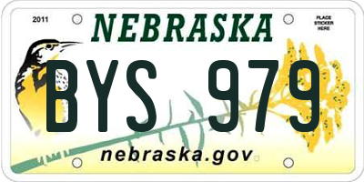 NE license plate BYS979