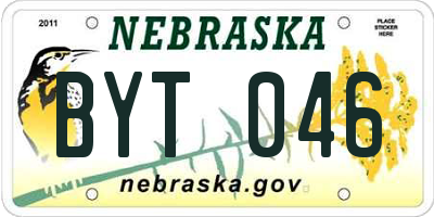 NE license plate BYT046