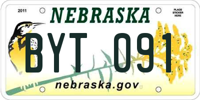 NE license plate BYT091