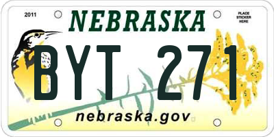 NE license plate BYT271