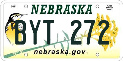 NE license plate BYT272