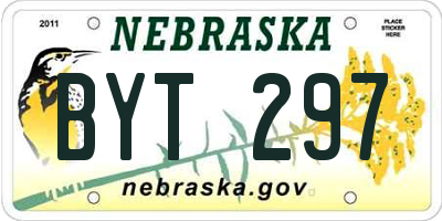 NE license plate BYT297