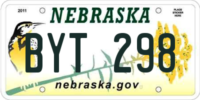 NE license plate BYT298